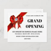 Große Öffnung roten Bugband VIP Gäste Ankündigungspostkarte (Vorne/Hinten)