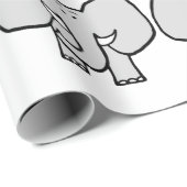 Große Ohren das Elefant-Packpapier Geschenkpapier (Rolleneckpunkt)