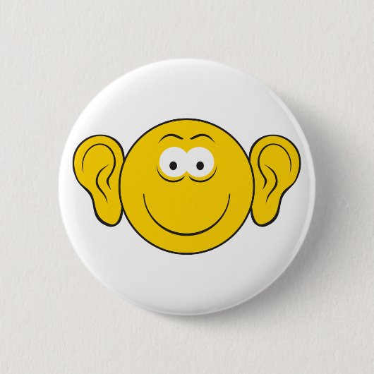 Große Ohren Gesicht Button (Vorderseite)