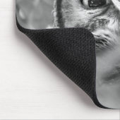 Große Ohreneule Foto-Mauspad Schwarz & Weiß Mousepad (Ecke)
