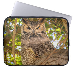 Große Ohreneule-Wildlife-Natur-Kunstfoto  Laptopschutzhülle