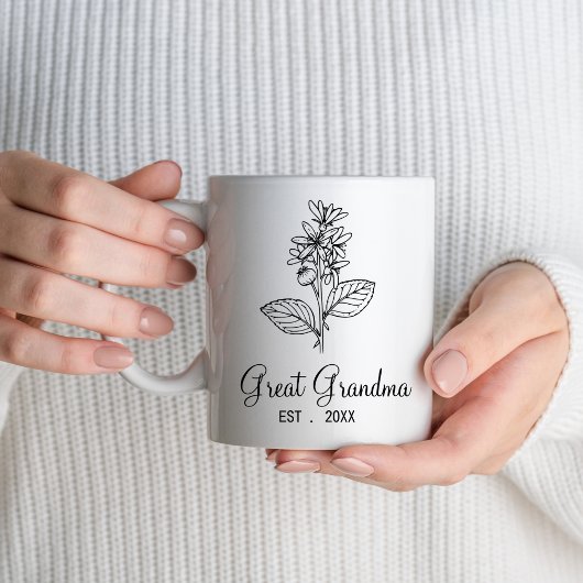 Große Oma 2024 Neue große Oma-Wildblume Kaffeetasse