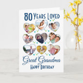 Große Oma Birthday Foto Collage Karte (Gelbe Blume)