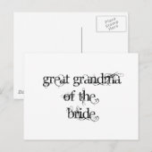 Große Oma der Braut Postkarte (Vorne/Hinten)