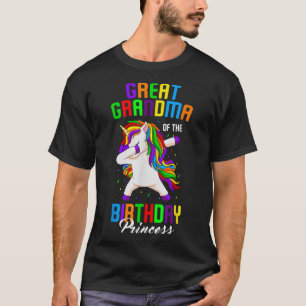 Große Oma der Geburtstagsfürstentin Unicorn Bda T-Shirt