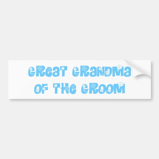 Große Oma des Grooms Autoaufkleber (Vorne)