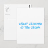 Große Oma des Grooms Postkarte (Vorne/Hinten)