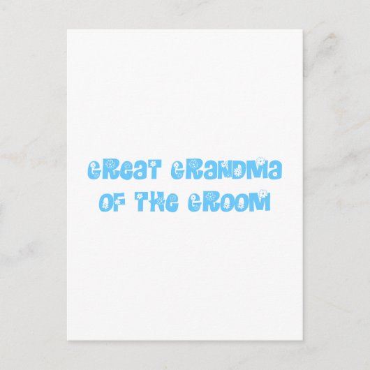 Große Oma des Grooms Postkarte (Vorderseite)