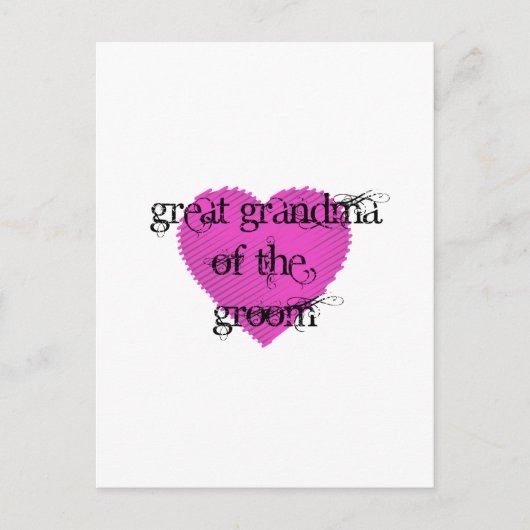 Große Oma des Grooms Postkarte (Vorderseite)