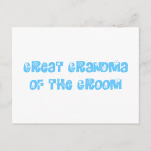 Große Oma des Grooms Postkarte
