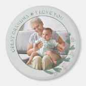 Große Oma Liebe Sie Lila Wildblume Foto Mag Magnet (Vorne)