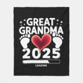 Große Oma Loading 2025 Schwangerschaftsankündigung Fleecedecke (Vorderseite)