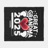 Große Oma Loading 2025 Schwangerschaftsankündigung Fleecedecke (Vorderseite (Horizontal))