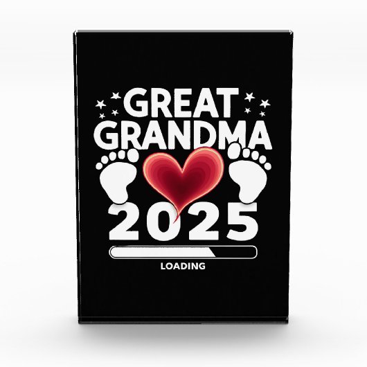 Große Oma Loading 2025 Schwangerschaftsankündigung Fotoblock (Vorderseite)