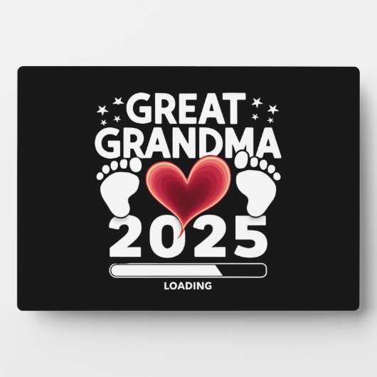 Große Oma Loading 2025 Schwangerschaftsankündigung Fotoplatte (Vorderseite)
