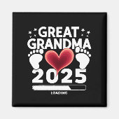 Große Oma Loading 2025 Schwangerschaftsankündigung Magnet (Vorne)