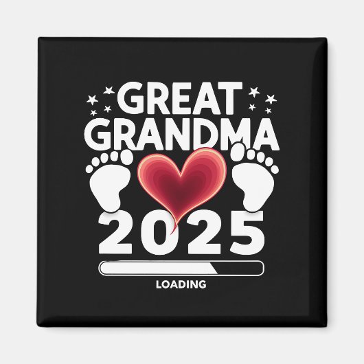Große Oma Loading 2025 Schwangerschaftsankündigung Magnet (Vorne)