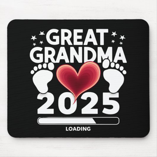 Große Oma Loading 2025 Schwangerschaftsankündigung Mousepad (Vorne)