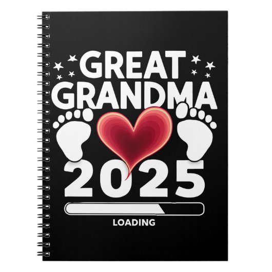 Große Oma Loading 2025 Schwangerschaftsankündigung Notizblock (Vorderseite)
