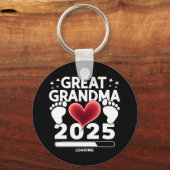 Große Oma Loading 2025 Schwangerschaftsankündigung Schlüsselanhänger (Vorderseite)