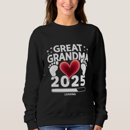 Große Oma Loading 2025 Schwangerschaftsankündigung Sweatshirt (Vorderseite)