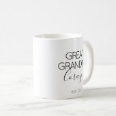Große Oma Name Schwangerschaft Ankündigung Geschen Kaffeetasse (VorderseiteRechts)
