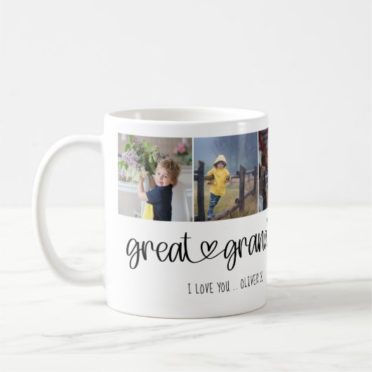 Große Oma Niedlich Letters I Liebe You 6 Foto Kaffeetasse (Links)