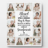 Große Oma Personalisiert Gedicht FotoCollage Fotoplatte (Vorderseite)