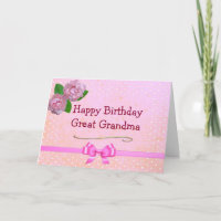 Große Oma Pink Happy Birthday Card