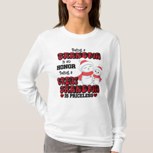 Große Oma Priceless Snowman T-Shirt