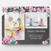 Große Oma-Tafel und Cherry-Blossom-Foto Fotoplatte (Vorderseite)