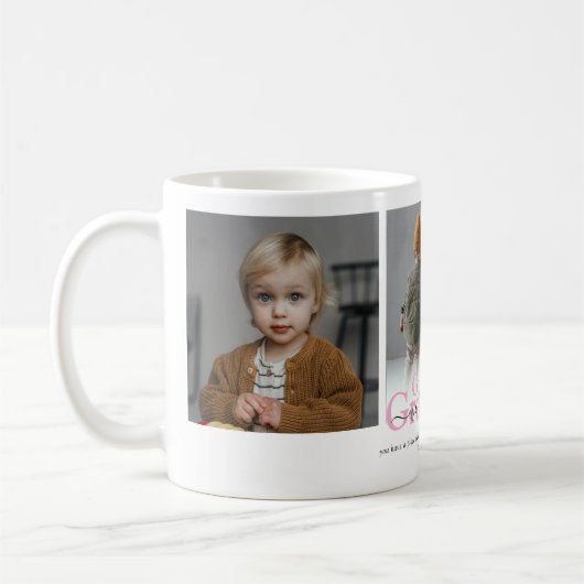 Große Oma 'We Liebe You' 3 FotoCollage Kaffeetasse (Links)