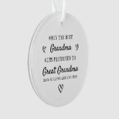 Große Oma zur Oma-Ankündigung geworben Ornament (Vorderseite)