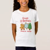 Große Oma's Cookie Tester Weihnachtskost T-Shirt (Vorderseite)