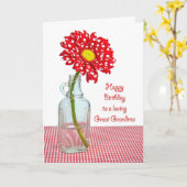 Große Oma's Geburtstag Polka Dot Daisy Karte (Gelbe Blume)