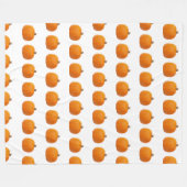 Große Orange Fall Harvest Pumpkin Fleecedecke (Vorderseite (Horizontal))