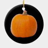 Große Orange Fall Harvest Pumpkin Keramik Ornament (Hinten)