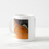 Große orange Katze Kaffeetasse (Vorderseite Links)