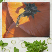 Große Orange Kürbis Geschirrtuch (Gefaltet)