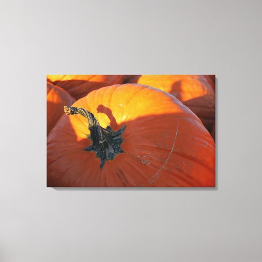 Große Orange Kürbis Leinwanddruck (Vorderseite)
