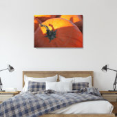Große Orange Kürbis Leinwanddruck (Insitu (Schlafzimmer))