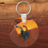 Große Orange Kürbis Schlüsselanhänger (Rückseite)