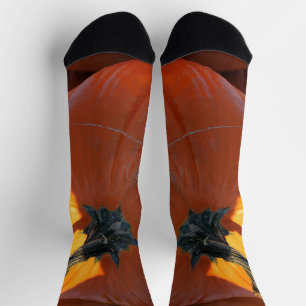 Große Orange Kürbis Socken