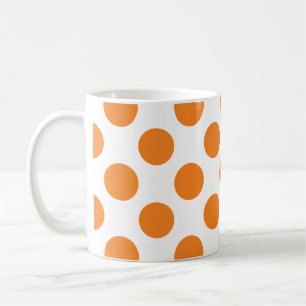 Große orange Tupfen Kaffeetasse