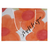 Große orangefarbene Bag Geschenktüte (Rückseite)