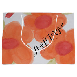 Große orangefarbene Bag Große Geschenktüte