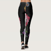 Große Orangefarbene Mohnblume Leggings (Rückseite)
