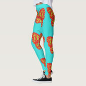 Große Orangefarbene Schmetterlinge Leggings (Links)