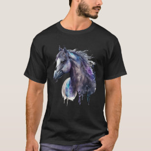 Große organische Natur Farbige Boho Pferd Boho Dek T-Shirt