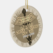 Große orthopädische Krankenschwester Keramik Ornament (Rechts)